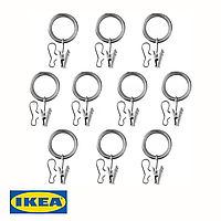 Набор колец с крючками/зажимами IKEA SYRLIG 10 предметов 103.057.98