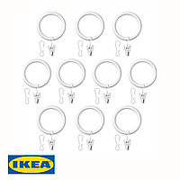 Набор колец с крючками/зажимами IKEA SYRLIG 10 предметов 502.172.38
