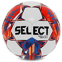 Мяч футбольный SELECT BRILLANT V23 BRILLANT-REP-5WR цвет белый-красный mn