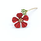 Брошка червоний мак у подарунковій коробці, фото 4