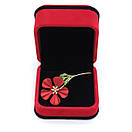 Брошка червоний мак у подарунковій коробці, фото 2