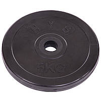 Диски (диски) прогумовані SHUANG CAI SPORTS TA-1443-5S 30 мм 5 кг чорний js