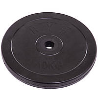 Диски (диски) прогумовані SHUANG CAI SPORTS TA-1445-10S 30 мм 10 кг чорний js