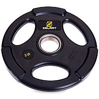 Блины (диски) обрезиненные Zelart TA-2673-5 51мм 5кг черный js