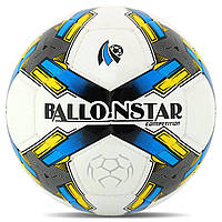 Мяч футбольный BALLONSTAR FB-4415 цвет белый-синий js