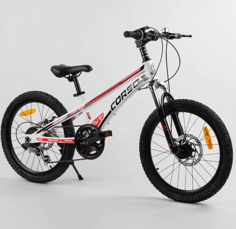 Дитячий 2-х колісний велосипед з магнієвою рамою 20'' CORSO "Speedline"