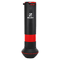 Мешок боксерский напольный Zelart BO-9654 высота 160см черный-красный js