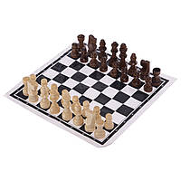 Шахматные фигуры с полотном Zelart IG-3103-WOOD-SHAHM пешка-2,5 см дерево js