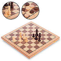 Набір настільних ігор 2 в 1 Zelart W9052 шашки, шашки js