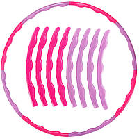 Обруч складной Хула Хуп Hula Hoop Zelart BARBIE FI-5948 8 секций фиолетовый-розовый js