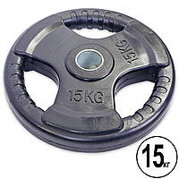 Блины (диски) обрезиненные Record TA-5706-15 52мм 15кг черный mn