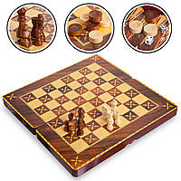 Набір настільних ігор 3 в 1 MDF Zelart 7788C шахи, шашки, нарди js