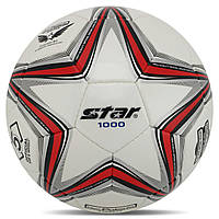Мяч футбольный STAR NEW POLARIS 1000 SB375 цвет белый-красный js