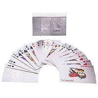 Карти гральні покерні Zelart SILVER 500 EURO IG-4567-S 54 картки js