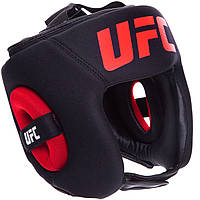 Шлем боксерский с полной защитой кожаный UFC PRO UHK-75061 L-XL черный js