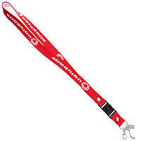 Шнурок для ключей на шею UQLUBROS Zelart M-4559-30 50см красный js