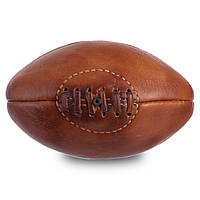 Мяч для регби сувенирный VINTAGE Mini Rugby ball F-0266 коричневый js
