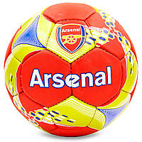 Мяч футбольный ARSENAL BALLONSTAR FB-6708 №5 красный-желтый js