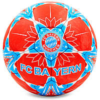 Мяч футбольный BAYERN MUNCHEN BALLONSTAR FB-6694 №5 красный-голубой js