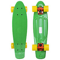 Скейтборд Пенни Penny Zelart SK-401-15 зеленый-оранжевый-желтый js