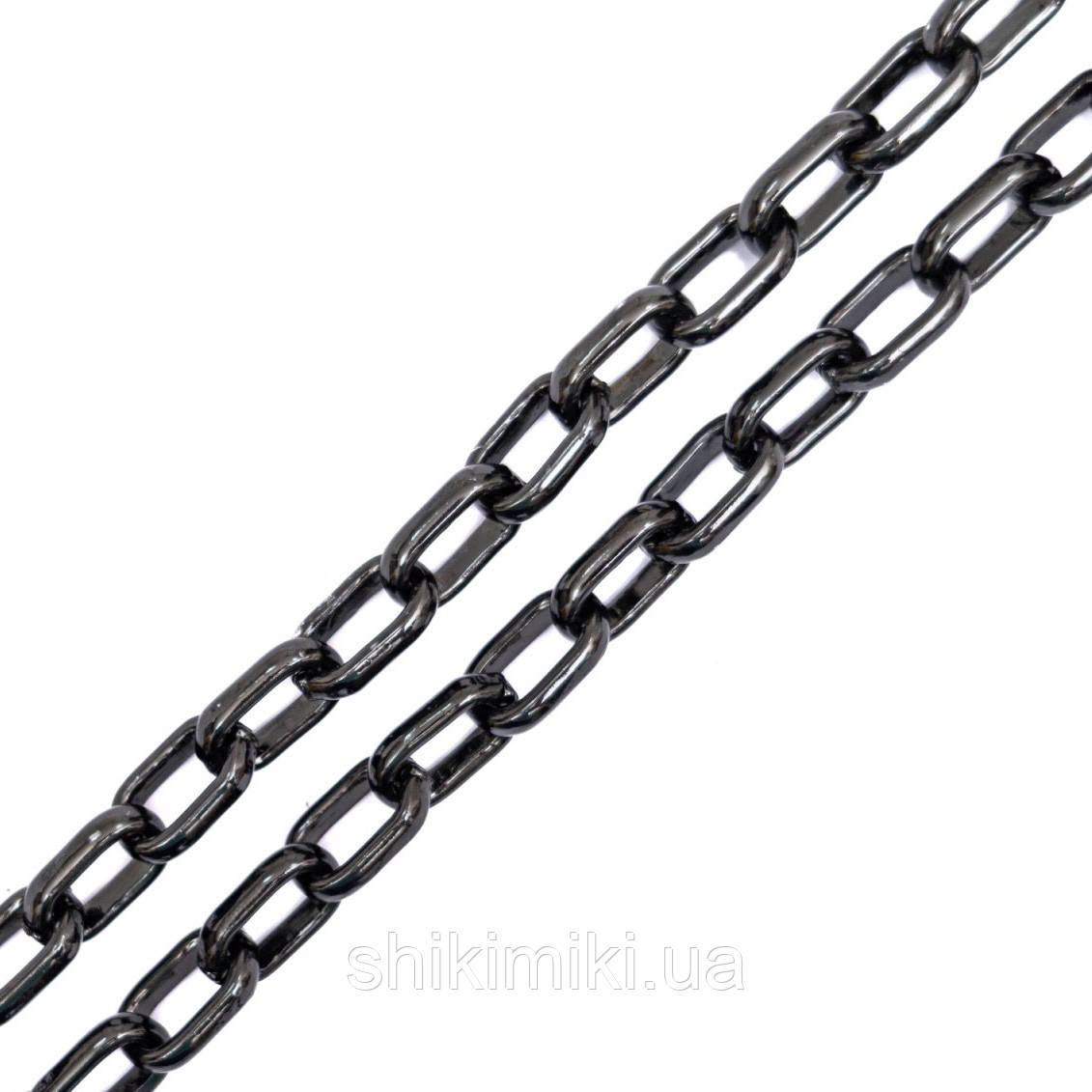 Ланцюжок для сумки Z501-2 якірний середній, колір чоний нікель, фото 1