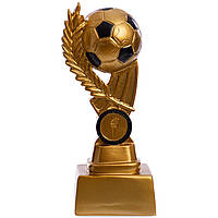 Статуэтка наградная спортивная Футбол Футбольный мяч золотой Zelart C-2290-AA5 js