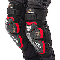 Защита колена и голени Ridbiker MS-4320 2шт черный-красный js