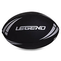 Мяч для регби LEGEND R-3292 №4 PVC черный-белый mn