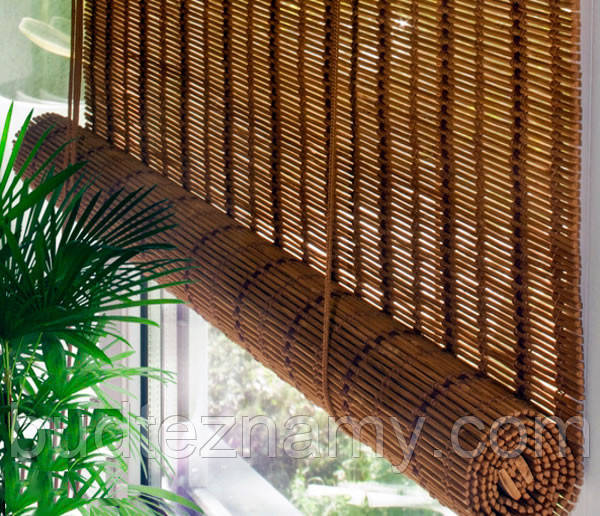 Бамбуковые роллеты, бамбуковые рулонные шторы в ассортименте расцветок. - фото 1 - id-p365239736