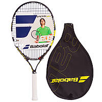 Ракетка для великого тенісу юніорська BABOLAT 140132-142 NADAL JUNIOR 23 чорний-жовтий mn