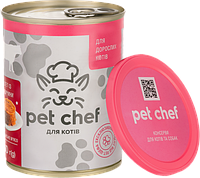 ТМ Pet Chef Паштет мясний з яловичиною для доросл.котів 360гр (20)