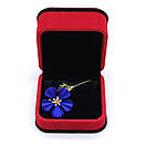 Брошка синій мак у подарунковій коробці, фото 2