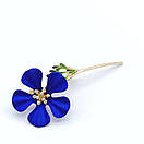 Брошка синій мак у подарунковій коробці, фото 3