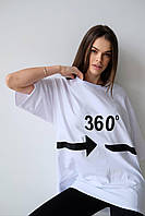 Женская футболка оверсайз в стиле Balenciaga Летняя футболка Модная футболка Футболка с принтом  MTS.