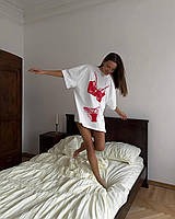 Трендовая женская футболка Женская футболка оверсайз Летняя футболка Модная футболка Футболка с принтом P&T