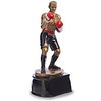 Статуэтка наградная спортивная Бокс Боксер Zelart C-4323-B8 mn