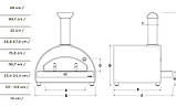 Дров'яна піч  для приготування їжі 4 pizze ALFA PIZZA Італія, фото 5