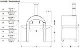 Дров'яна піч  для приготування їжі 4 pizze ALFA PIZZA Італія, фото 6