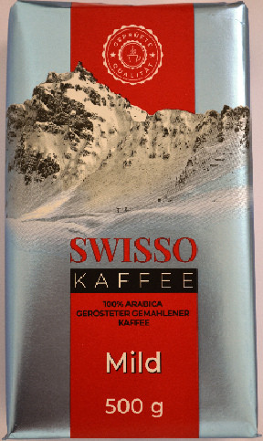 Мелена кава Swisso Kaffee Mild 100% арабіка 500 грамів
