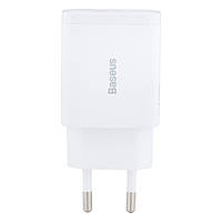 Мережевий Зарядний Пристрій Baseus Compact Quick Charger, QC 3.0, PD 20W, White