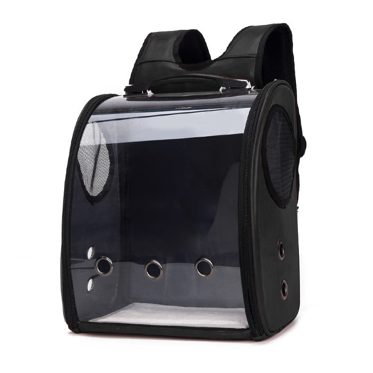Рюкзак для перенесення з прозорою стінкою CosmoPet CP-23 для котів та собак Black, фото 1