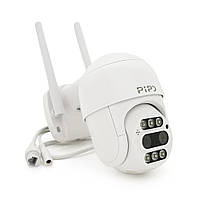 4+4Мп Wi-Fi відеокамера з двома об'єктивами вулична SD/картка PiPo PP-IPC33D4MP20 PTZ 2.8mm ICSee от