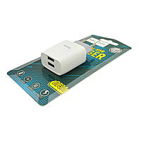 СЗУ 110-240V HOCO C73A, 2xUSB, 2.4A, White, Blister от DOM-Energy