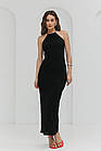Довга вечірня сукня без рукавів чорна (S), фото 4