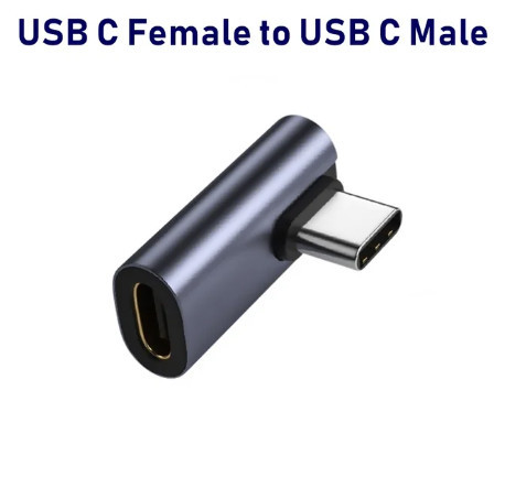 Кутовий перехідник адаптер USB Type-C (мама) - USB Type-C (тато)
