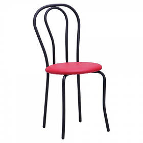 Стілець на металевому каркасі Тюльпан чорний/неаполь