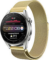 Ремешок 22 мм миланская петля BeWatch для Huawei Watch 3 / 3 Pro Золотой (1020228.2U)
