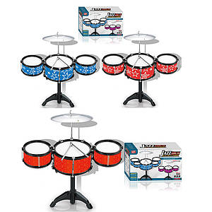 Барабан 1588-5588 (24шт) барабанна установка, 3 барабани, 2 види (1в-2 кольори), в кор-ці, 38,5-23,5-13,5см