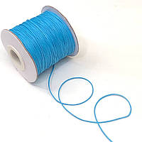 1 м - Вощений полірований шнур 0,8 мм - блакитний