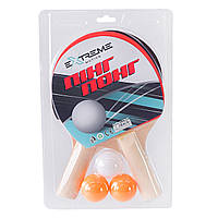 Теннис настольный арт. TT24195 (50шт) 2 ракетки,3 мячика в слюде толщина 5 мм